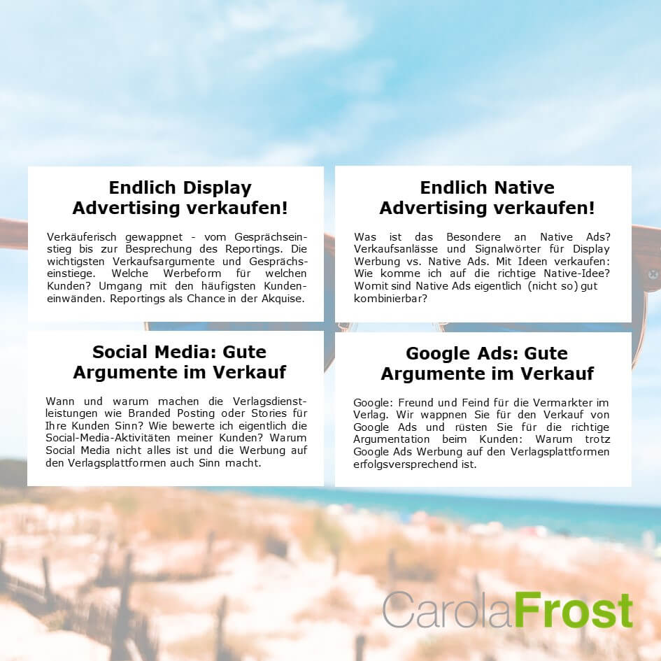 Summer Classes - so klappt es_Module_Carola Frost Summer Classes - so klappt es_Module_Carola Frost