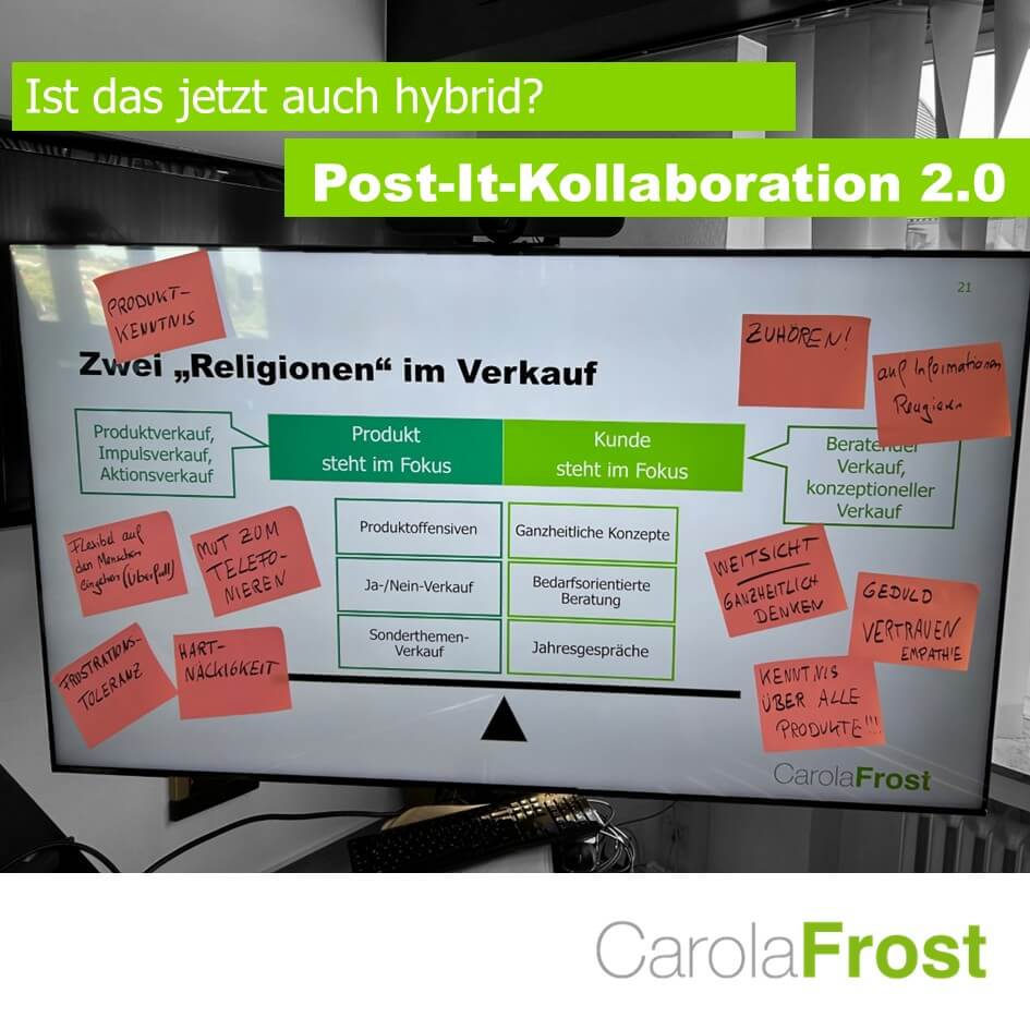 post its auf monitor carola frost sw Ist das hybrid? Posting Carola Frost